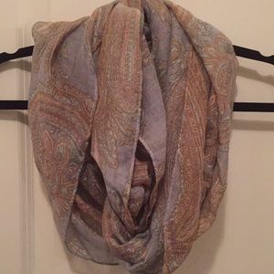 Paisley print infinity scarf